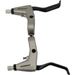 Shimano 2-Finger Brake Levers BL-T4000 Alivio Silver for V-Brakes Pair