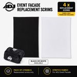 ADJ Event Facade Replacement Scrims 4 Panels Black or White DJ Booth Fabric Pack