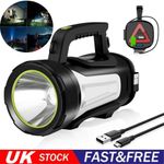 LED Searchlight Outdoor Spotlight Hand Torch Work Light Lamp 500M Rechargeable