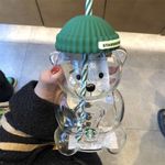 1pc Starbucks Barista Bear Cup Limited Edition Glass Cup Xmas gift 590 ml 2026