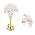 Dollhouse Miniature Chandelier 1:12 Scale Battery Operated Acrylic LED Ceiling L