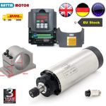 〖UK〗1500W CNC Spindle Motor Air Cooled er16+1.5KW VFD Drive HY Inverter+80 Clamp