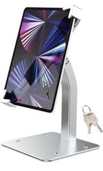 Anti Theft Tablet Stand Desk Kiosk iPad Security Mount Holder With Keys 7-11” In