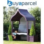 AFK Orchard Arbour Wooden Garden Seat Chair Lavender Purple & Stone FSC