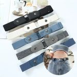 No Buckle Invisible Elastic Waist Belt Adjustable Unisex Jeans Dress UK