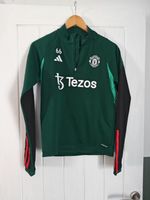 Adidas Manchester United Women's Training Top Green Tezos 1/4 Zip Size S