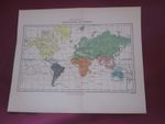 Antique Map of "Distribution of Animals" Cassell & Company Edward Weller