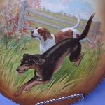 German Shorthaired Pointer Coonhound hunting dogs RK BECK 10" plate