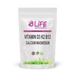 Vitamin D3 10000iu K2 MK7 Calcium Magnesium Vitamin B12 10000 Vegan Natural D3