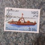 Postes Lao Laos 1982 3.00 Ferry Boat Postage Stamp Used Single Uncertified
