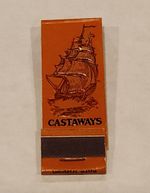 The Castaways Restaurant Slim Matchbook - Manitou Springs, CO