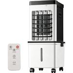 Portable Air Cooler Fan,Air Cooling Fan with 15L Water Tank & 2 Ice Packs & Remo