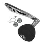 Baitcasting Power Handle Metal Fishing Reel Handle Knob Grip Replacement Silver