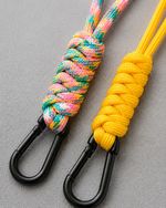 Handmade Paracord Wrist Lanyard Keychain Key Ring Strap Steel Carabiner Clip