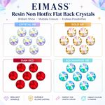 EIMASS® Resin Crystals, Flat Back Gems for Costumes, A True Alternative to Glass