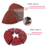 Hook & Loop 80mm Delta Sanding Sheets Triangular Detail Sandpaper Pad no /3-Hole