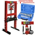 6T Hydraulic Bench Press Machine Workshop Garage & 10 Bearing Wheel Bearing Bush