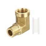Brass 90 Degree Barstock Street Elbow 1/8" NPT Female to 1/8" NPT Male