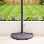 Charles Bentley Concrete Parasol Half Base for Half Canopy Umbrella - Dark Grey