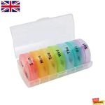 7 Day Weekly Medicine Case Pill Box Organizer Container Dispenser Tablet Storage