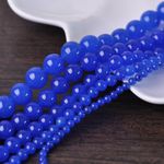 Natural Royal Blue Stone Gemstone Round Loose Beads Jewelry Making 4 6 8 10 12mm