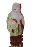 Vintage Oriental Chinese Wise old man ceramic porcelain painted figurine 10cm