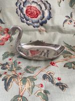 Vintage French Silver Plated Swan Trinket Dish