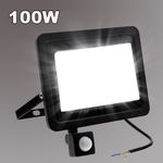 100W LED FLOODLIGHT OUTDOOR SECURITY LIGHT FLOOD GARDEN MOTION SENSOR PIR LIGHTS