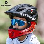 ROCKBROS Child Helmet Full Covered Bike Helmet Detachable Outdoor Sports Safety