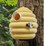 Beehive Bird Box – Cute 3D Printed Outdoor Birdhouse with Bees & Flowers |