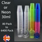 Plastic Shot Glasses Neon Coloured Wedding Party Games Reusable Drinking Cups
