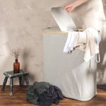 Salter 100L Dual Laundry Hamper Foldable Clothes Washing Basket Removable Bags L