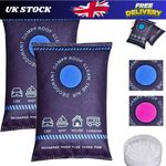 1/2 Pack Car Dehumidifier Bag Reusable Moisture Damp Absorber for Windscreens