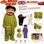 Big Mouth Monster Onesiee Funny Oversized Fleece Plush Pajamas Unisex Jumpsuit