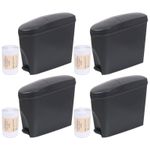 PROWASHROOM Grey Sanitary Waste Pedal Bin 4 x 20L Feminine Hygiene & 200 Liners