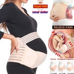 Maternity Pregnancy Belt Lumbar Back Support Waist Band Belly Bump Back Brace #