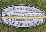 Antique Cast Iron Shew’s Patent Economic Pure-Air Heater Plaque 11lb