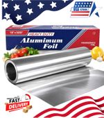 18" x 500 Feet Heavy Duty Aluminum Foil Rolls, Commercial-Grade Wrap, 1 Count
