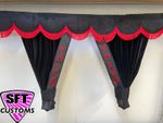 DUTCH STYLE TRUCK CURTAINS DOUBLE LINED BLACK  VOLVO FH4 / FH5