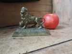 Brass Lion and Ball 1815 Roman Numerals on Plinth Battle of Waterloo Wellington 