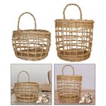 Hanging Wall Basket Wall Hanging Onion Basket Holder Organizer Woven Hanging