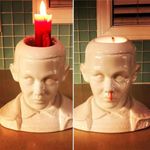 Nosebleeding Head Resin Candlestick Candle Holder Sculpture Decor Home Desktop