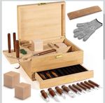 Marvero Wood Carving Kit For Beginners 10 Pcs Carving Tools With Storage Box