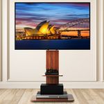 Premium Wooden Floor TV Stand Heavy Duty Base Shelf Mount for 32"-65" TV Screens