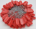 100 Red Wire Padlock Tamper Evident Safety Lock Electric Meter Tag Security Seal