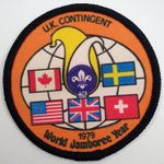 United Kingdom Contingent 1979 World Jamboree Dalajamb Badge Patch. Boy Scouts