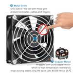 AVA Server Rack Data Network Cabinet Cooling Fans with Power Cord Black
