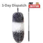 BOOMJOY 100" Microfiber Feather Duster Extendable Bendable Ceiling