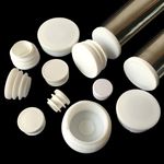 13mm-114mm Round Plastic White Blanking End Cap Caps Tube Pipe Inserts Plug Bung