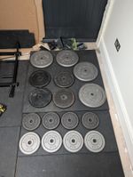 Standard (1") Cast Iron Weight Plates. FULL or PARTIAL OFFERS WELCOME. 210kg.